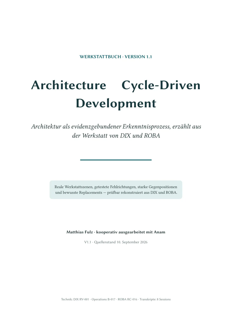 Cover von Architecture Cycle-Driven Development, deutsche Ausgabe