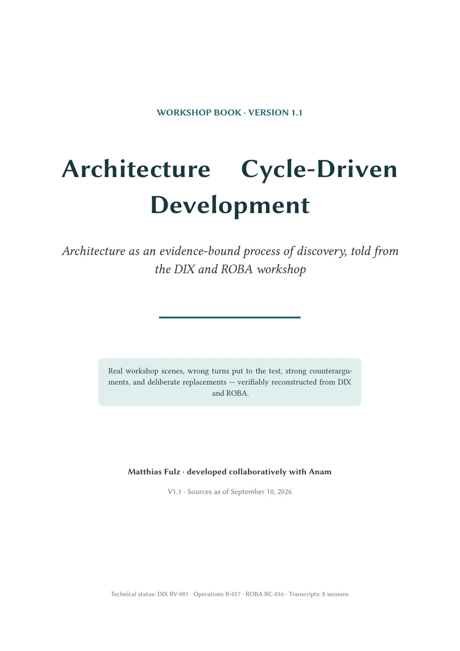 Cover of Architecture Cycle-Driven Development, English edition